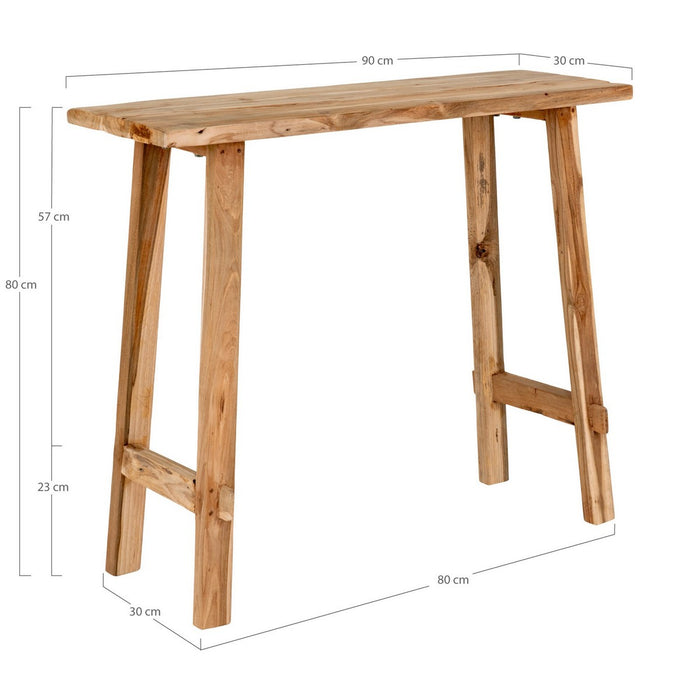 Tavolo Consolle Girona, Marrone, Legno, 90x30x80 cm, EPIKASA