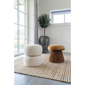 Pouf Hampton, Marrone, MDF, 39x39x42 cm, EPIKASA