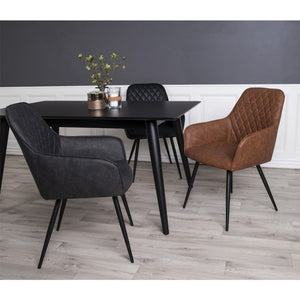 Set di 2 Sedie Harbo, Nero, Plastica, 65x57x87 cm, EPIKASA