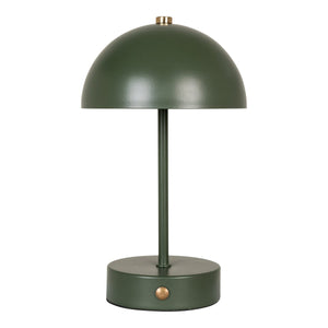 Lampada da Tavolo Ricaricabile Holt, Verde, Metallo, 16,5x16,5x25 cm, EPIKASA