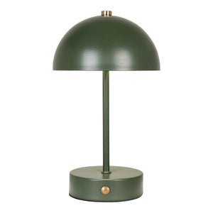 Lampada da Tavolo Ricaricabile Holt, Verde, Metallo, 16,5x16,5x25 cm, EPIKASA