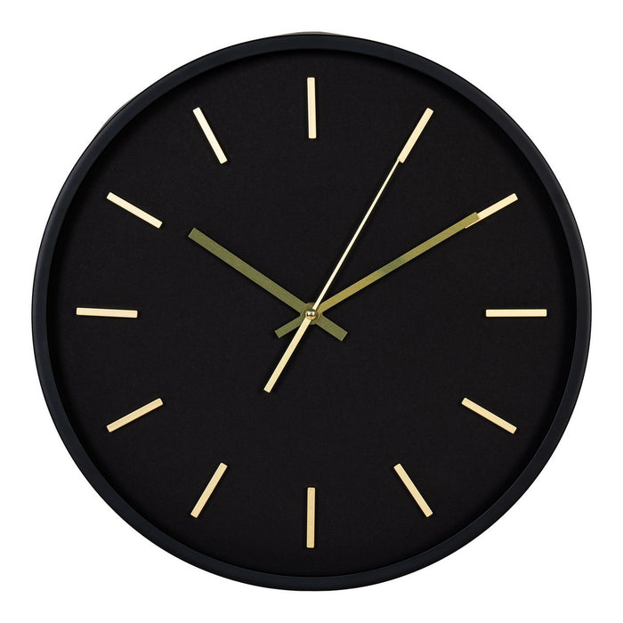 Orologio da Parete Kensington, Nero, Plastica, 4,5x35x35 cm, EPIKASA