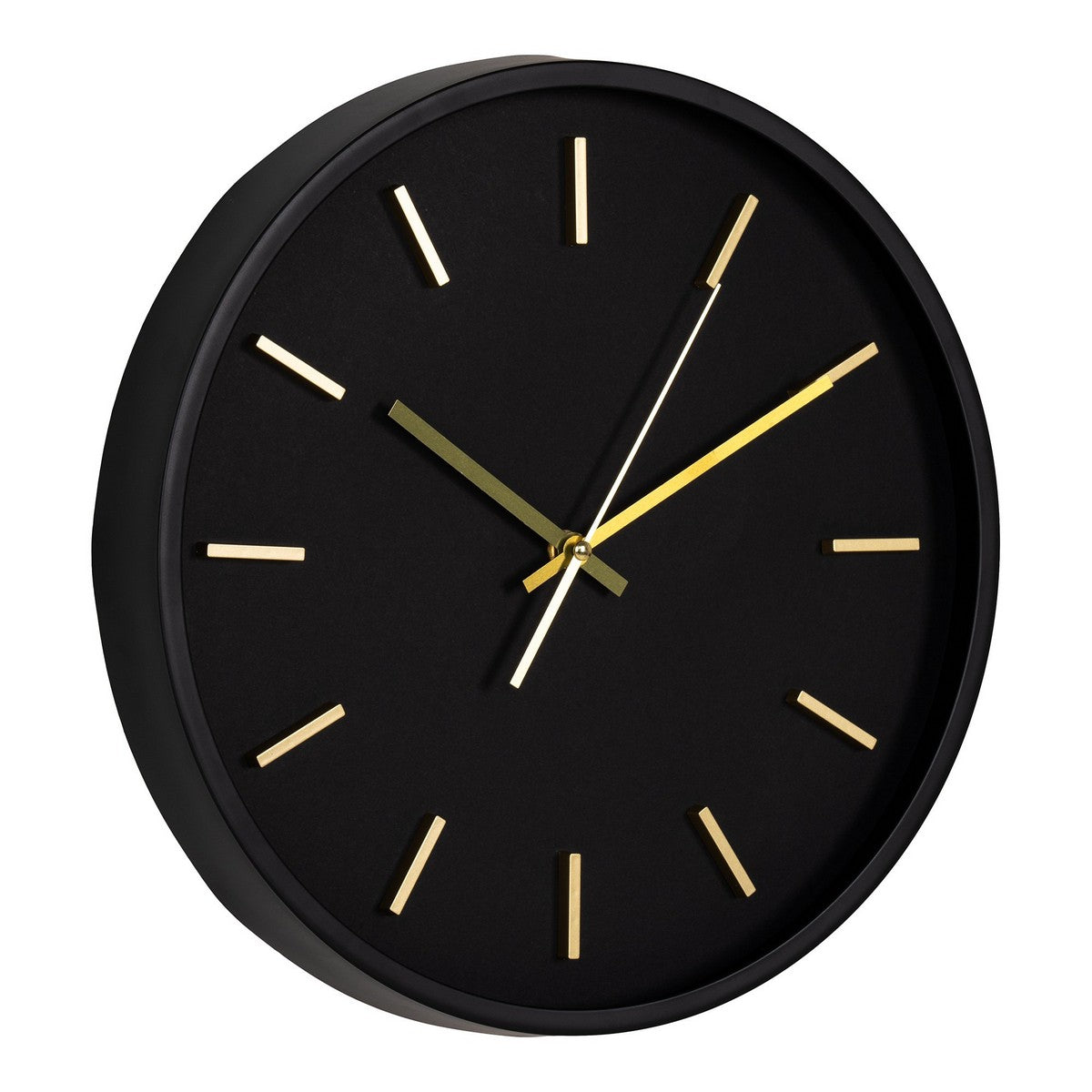 Orologio da Parete Kensington, Nero, Plastica, 4,5x35x35 cm, EPIKASA