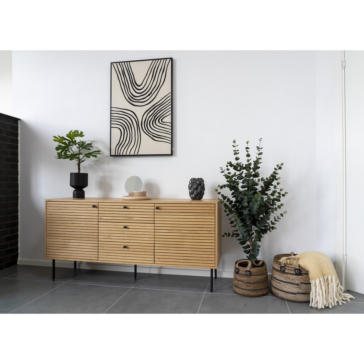 Madia Kyoto, Marrone, Legno, 40x150x74 cm, EPIKASA