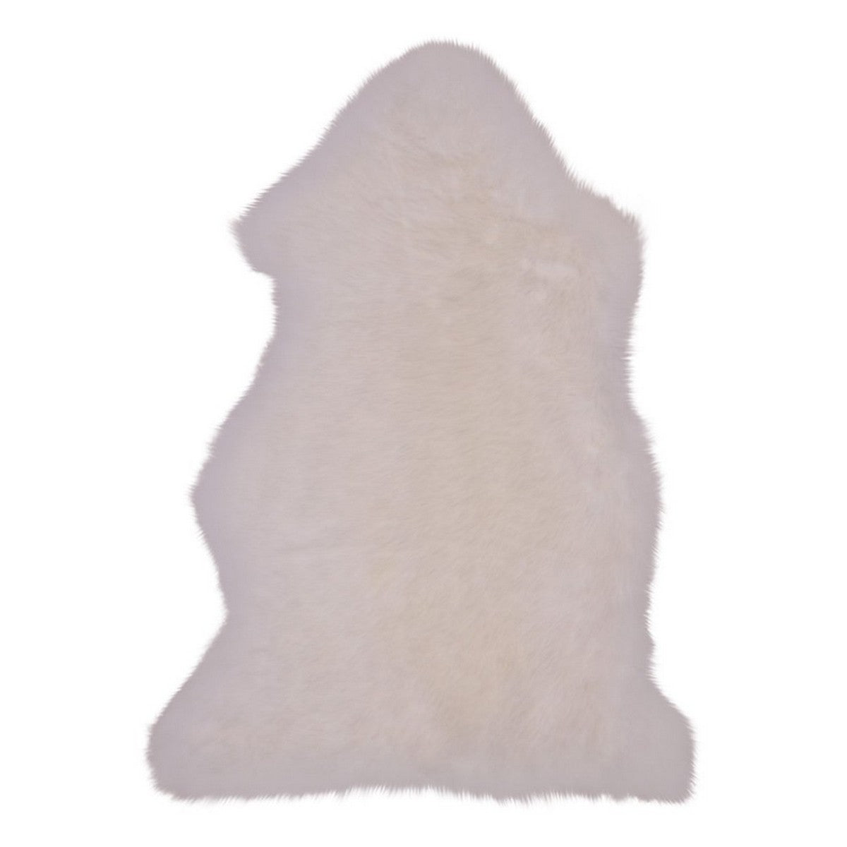 Tappeto Asimmetrico Lambskin, Bianco, Vera Pelle di Agnello, 85x50x5 cm, EPIKASA