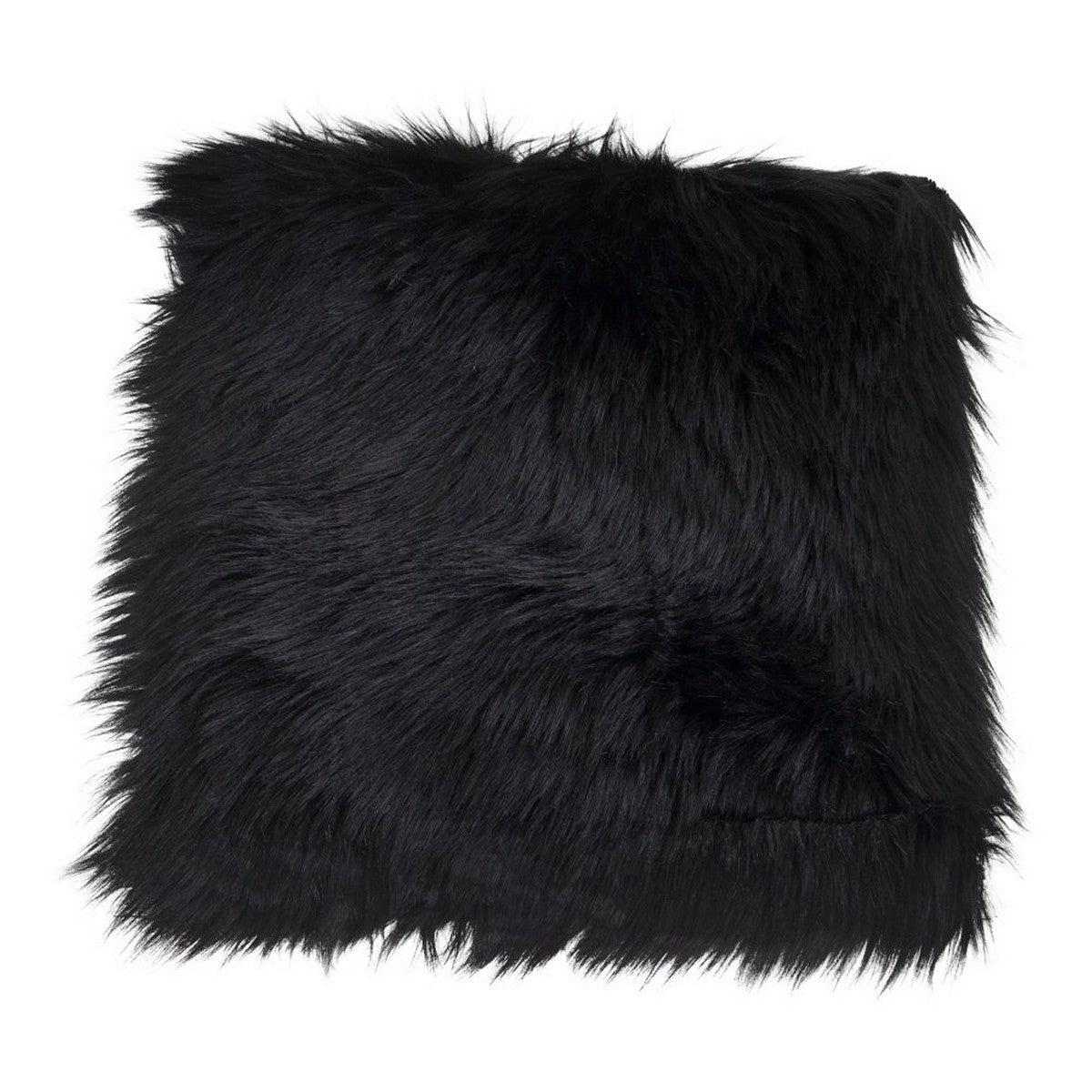 Pouf Lambskin, Nero, Poliestere, 40x40x6,5 cm, EPIKASA