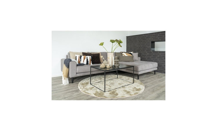 Tappeto Rotondo Miami, Beige, Poliestere, 160x160x1 cm, EPIKASA