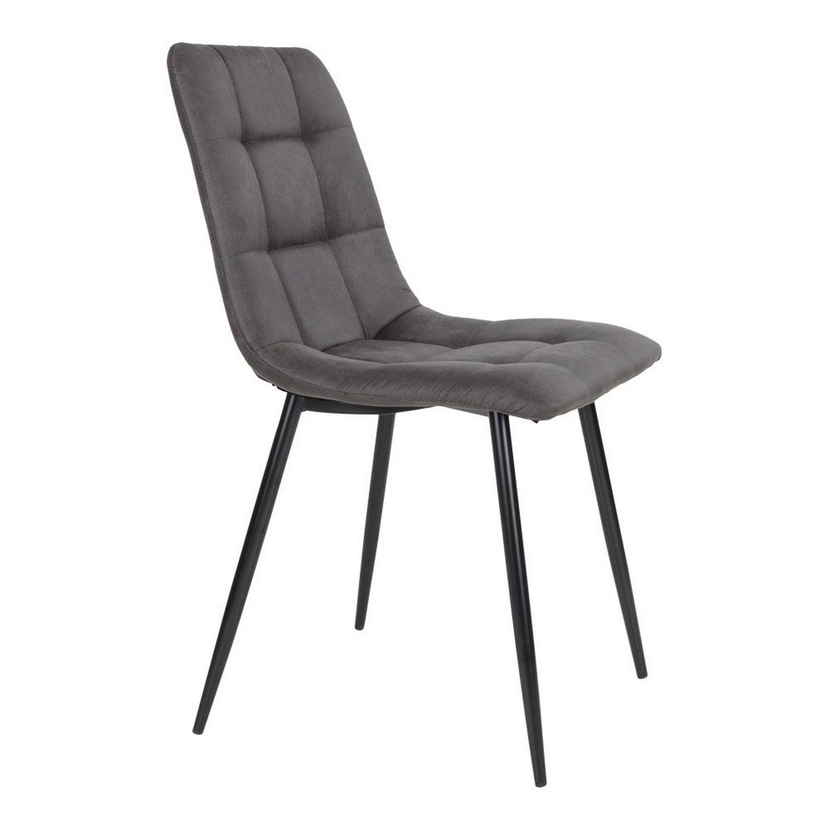 Set di 2 Sedie Middelfart, Grigio, Microfibra, 55x44x86 cm, EPIKASA