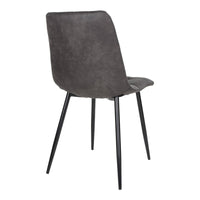 Set di 2 Sedie Middelfart, Grigio, Microfibra, 55x44x86 cm, EPIKASA