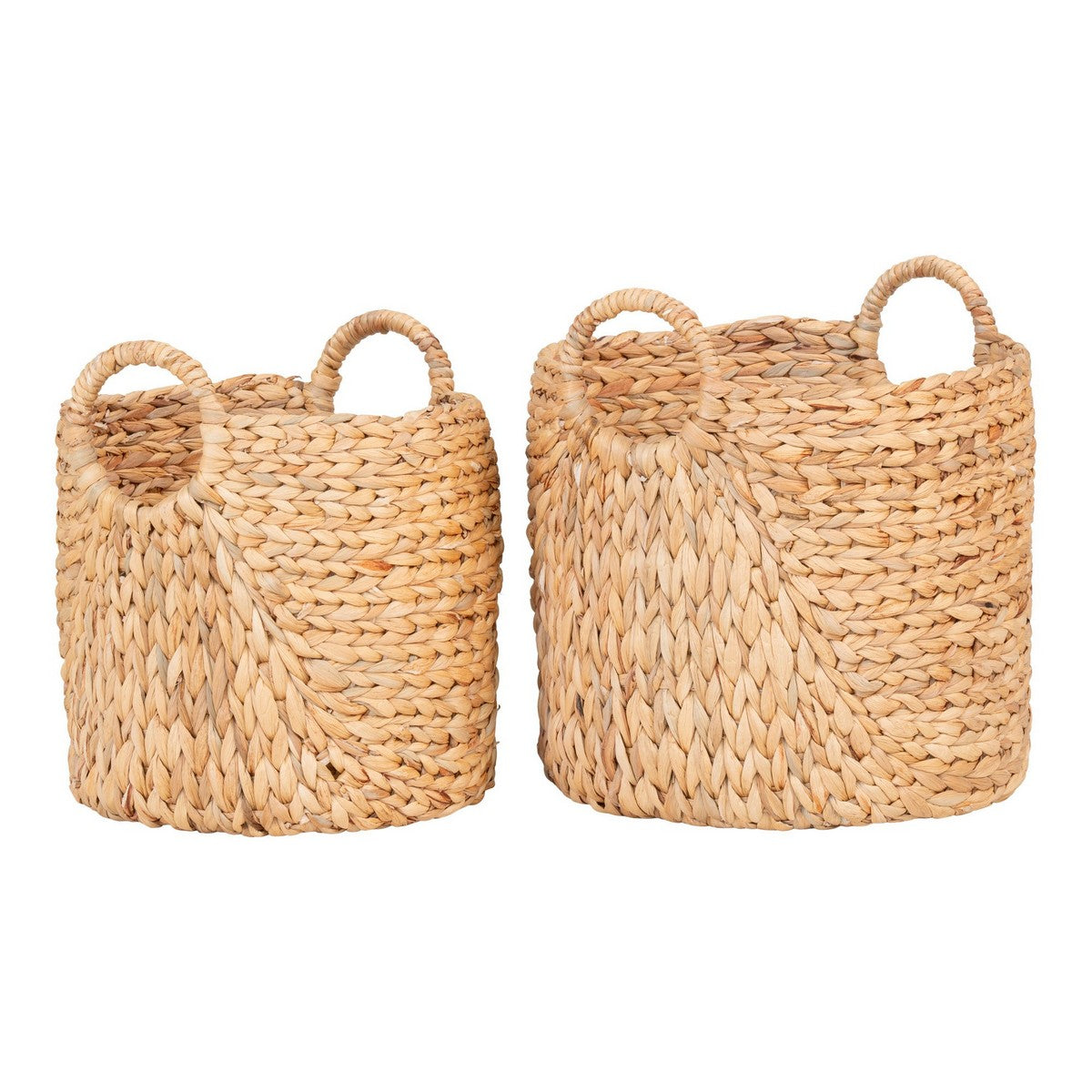 Set di 2 Cesti Portaoggetti Passo, Marrone, Giacinto d'Acqua, 35x35x37 cm, EPIKASA