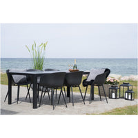 Set di 2 Sedie Roda, Nero, Plastica, 53x54,5x79 cm, EPIKASA