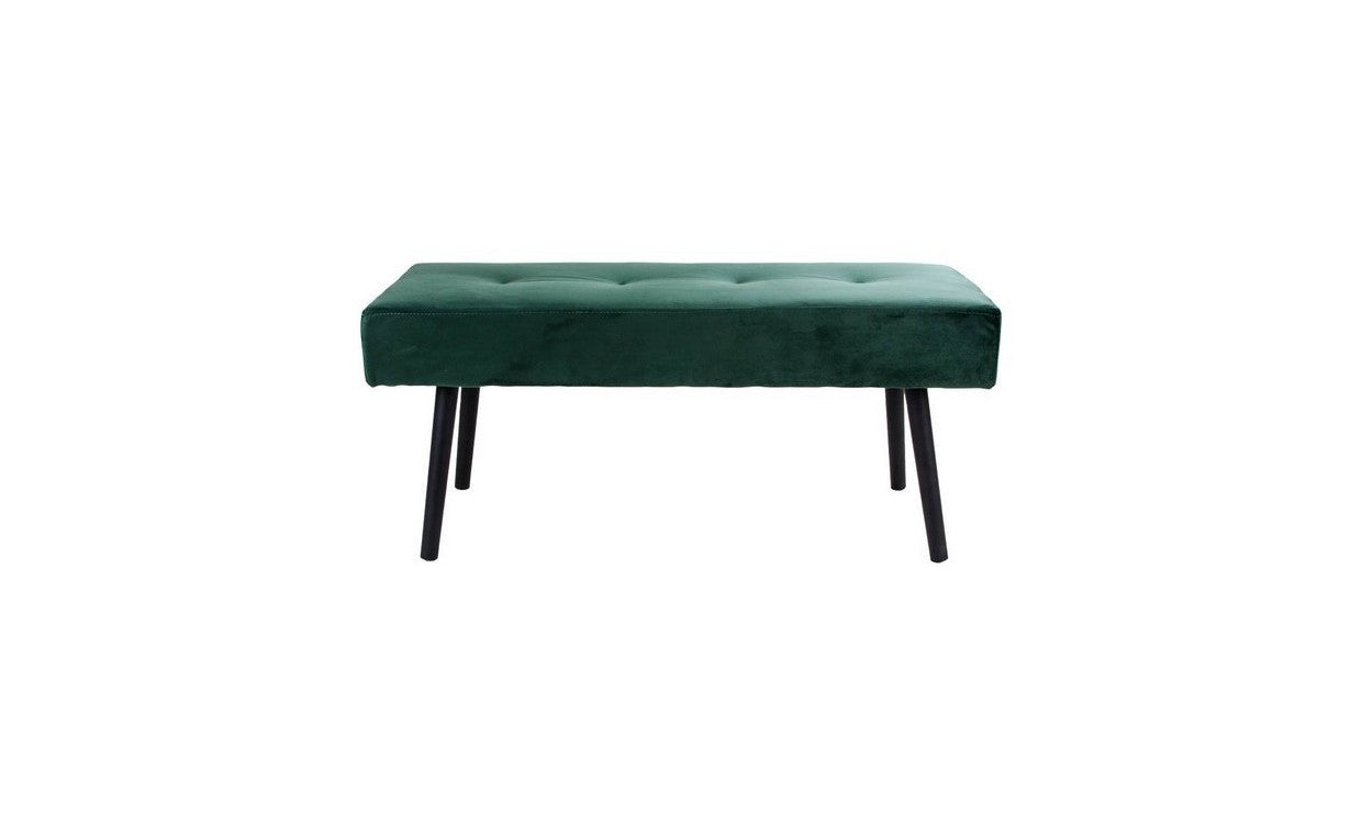 Panca Skiby, Verde, Velluto, 35x100x44 cm, EPIKASA