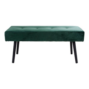 Panca Skiby, Verde, Velluto, 35x100x44 cm, EPIKASA