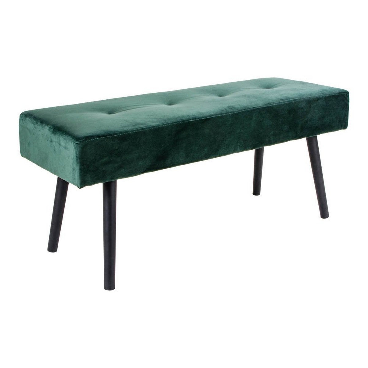 Panca Skiby, Verde, Velluto, 35x100x44 cm, EPIKASA