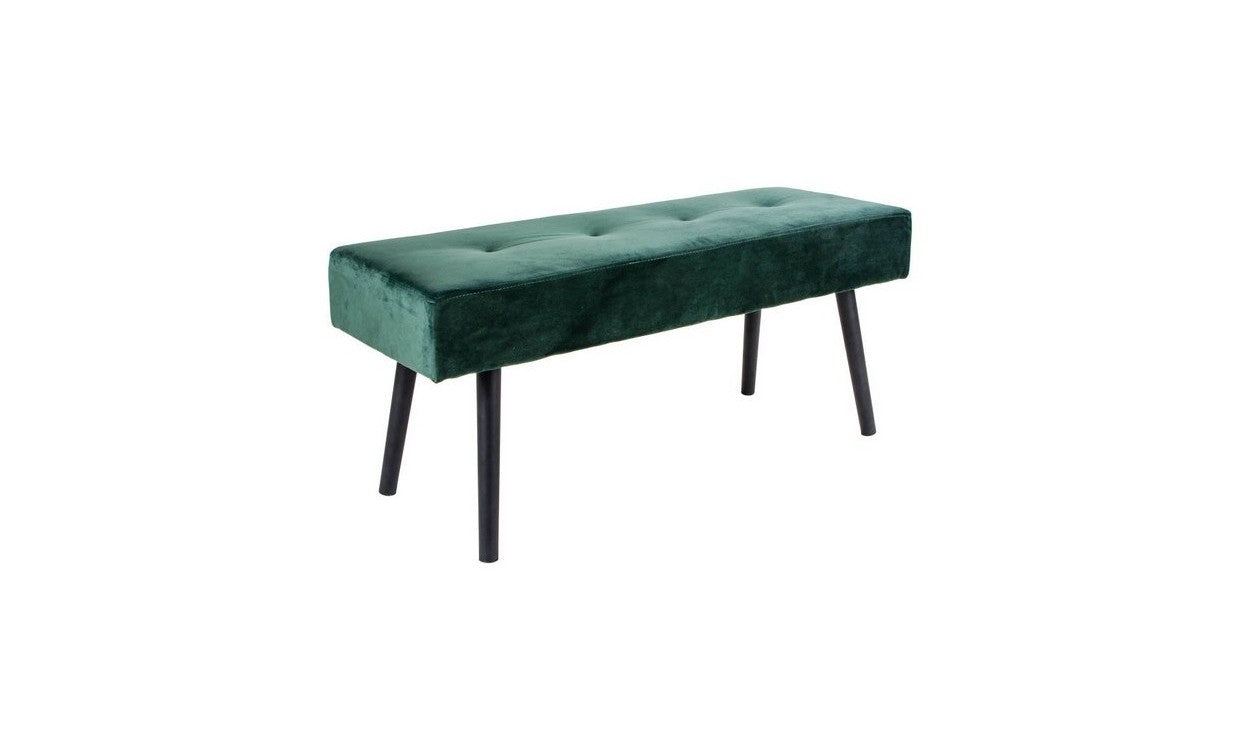 Panca Skiby, Verde, Velluto, 35x100x44 cm, EPIKASA