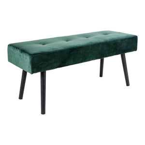 Panca Skiby, Verde, Velluto, 35x100x44 cm, EPIKASA