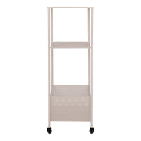 Carrello Torres, Beige, Metallo, 35x35x106 cm, EPIKASA