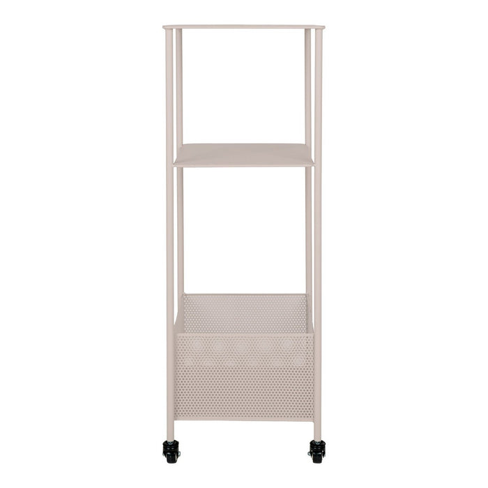 Carrello Torres, Beige, Metallo, 35x35x106 cm, EPIKASA