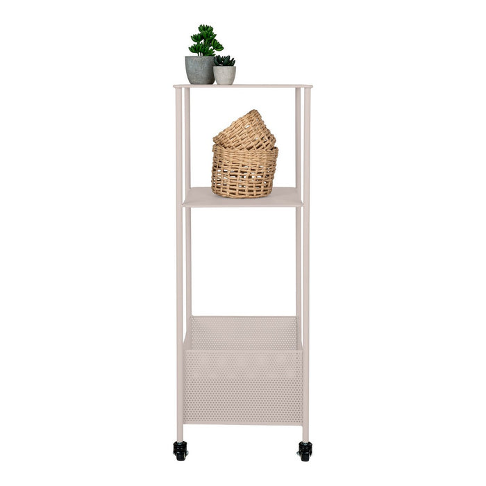 Carrello Torres, Beige, Metallo, 35x35x106 cm, EPIKASA