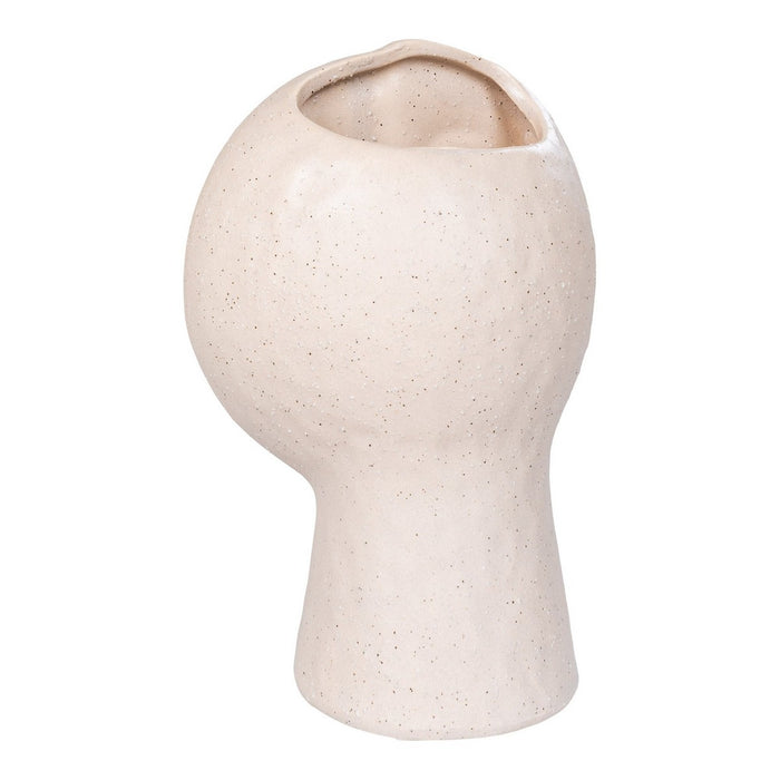 Vaso Decorativo Daffodil, Beige, Gres, 7,5x12x17,5 cm, EPIKASA