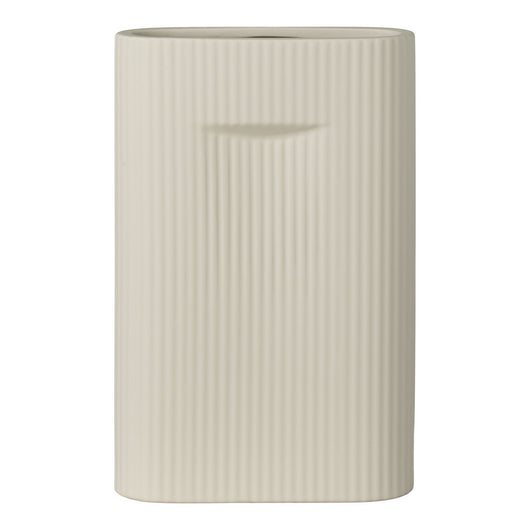 Vaso Decorativo Foxglove, Bianco, Gres, 6,5x16,5x26 cm, EPIKASA