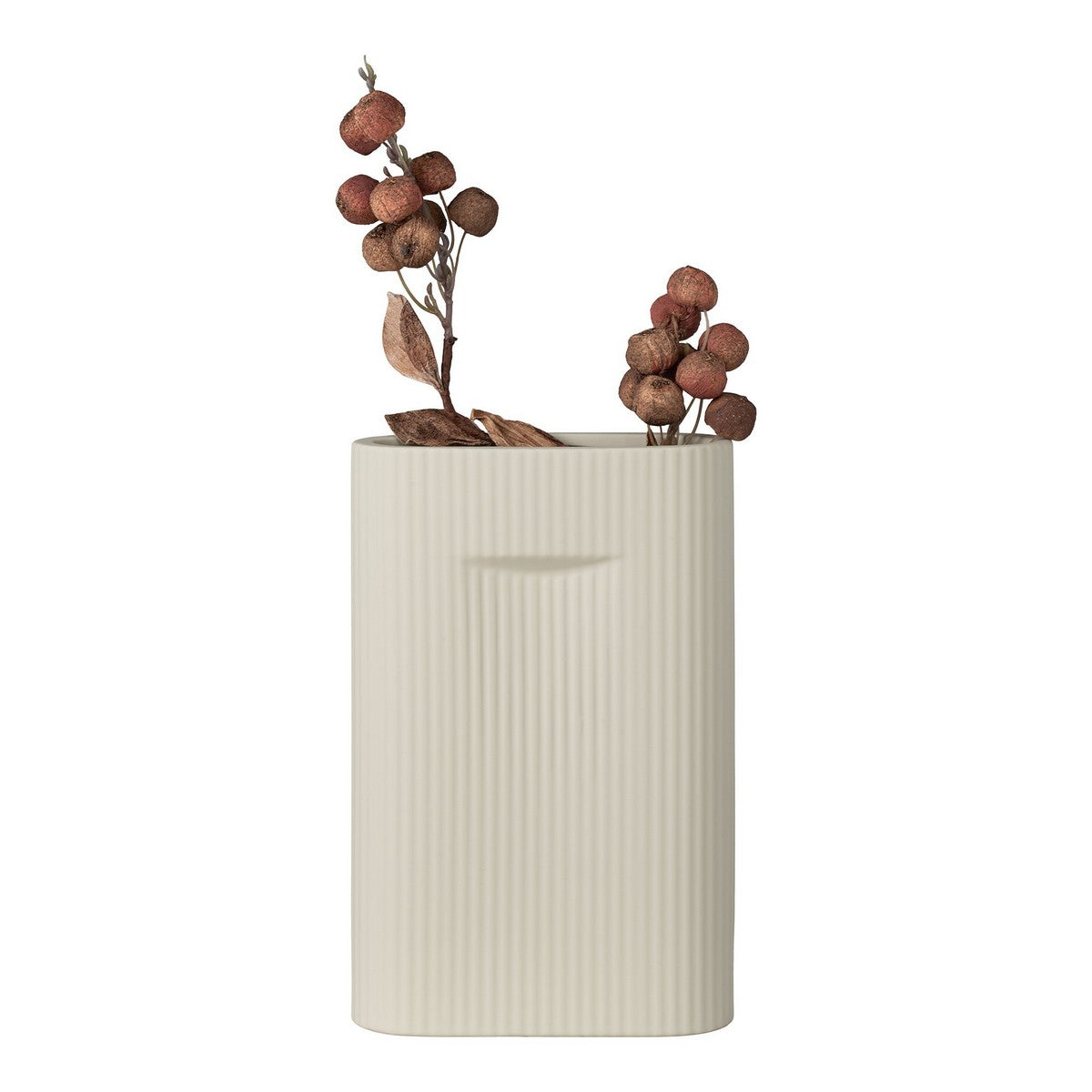 Vaso Decorativo Foxglove, Bianco, Gres, 6,5x16,5x26 cm, EPIKASA