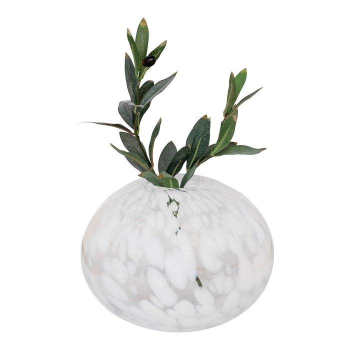 Vaso Decorativo Orchidea, Bianco, Vetro, 22x22x17 cm, EPIKASA