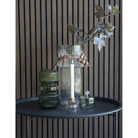 Vaso Decorativo Bracken, Grigio, Vetro, 17,5x17,5x40 cm, EPIKASA