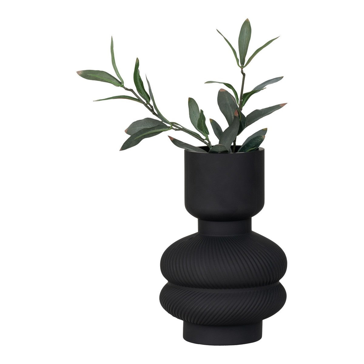 Vaso Decorativo Fern, Nero, Vetro, 15x15x22 cm, EPIKASA