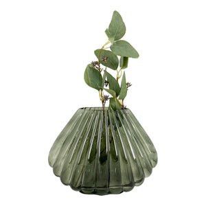 Vaso Decorativo Grass, Verde, Vetro, 11,5x29x22 cm, EPIKASA