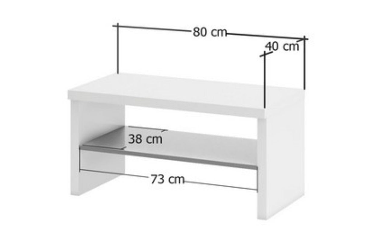 Panca Artium, Bianco, Truciolare Melaminico, 80x40x40 cm, EPIKASA