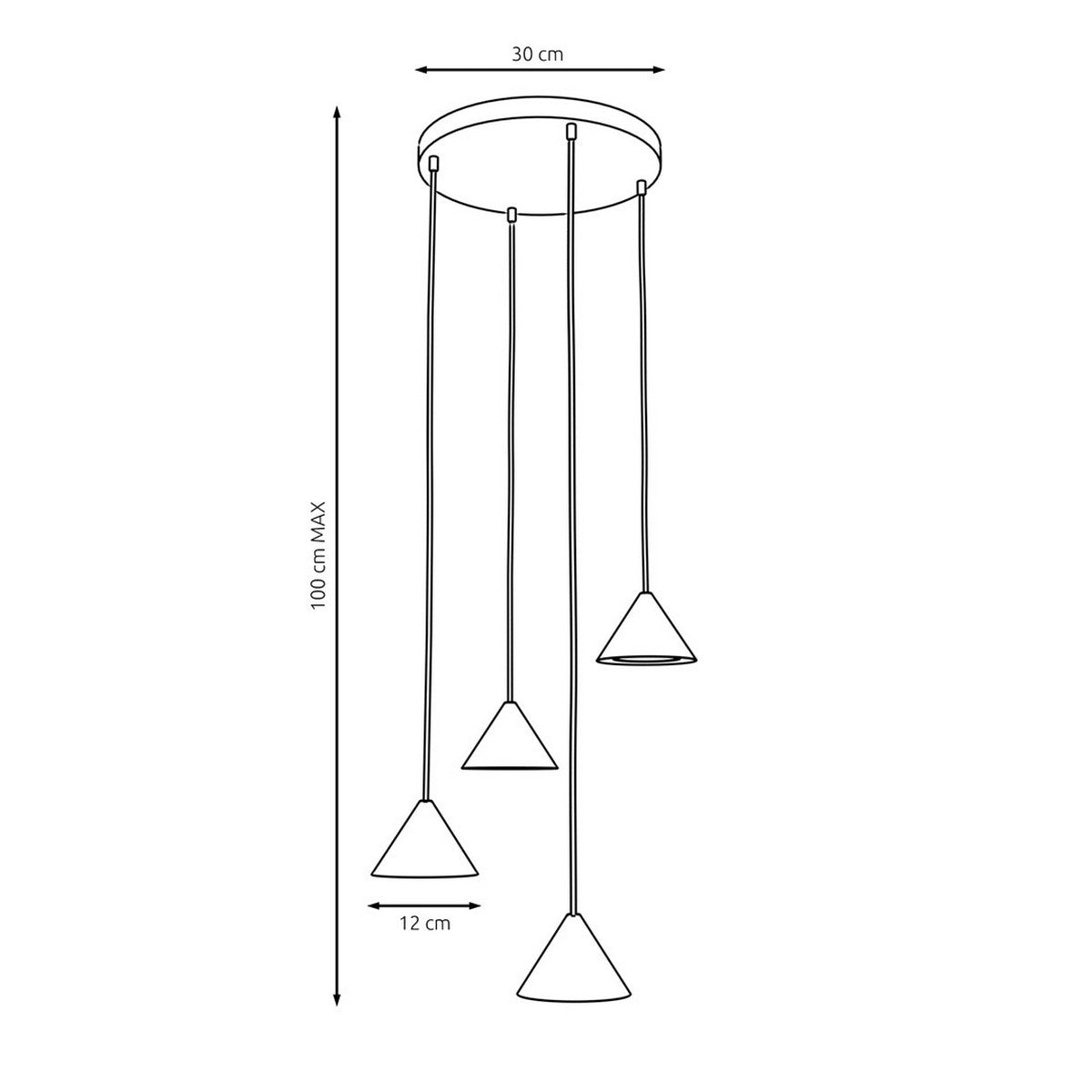 Lampada a Sospensione Camilla, Bianco, Acciaio, 46x46x30 cm, EPIKASA