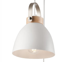 Lampada a Sospensione Danielle, Bianco, Legno, 37x37x79 cm, EPIKASA