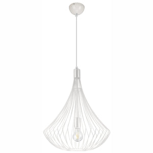 Lampada a Sospensione Balerina, Bianco, Acciaio, 38x38x90 cm, EPIKASA