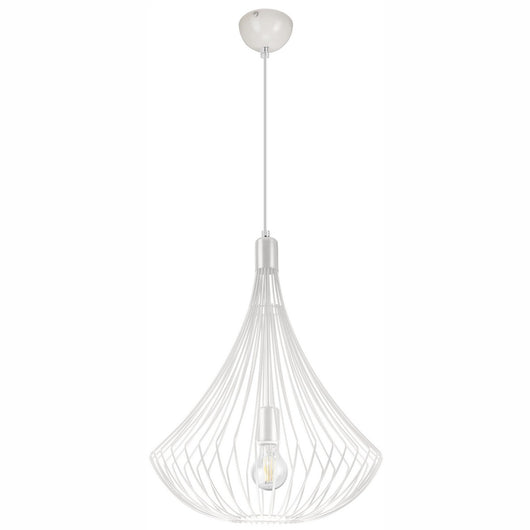 Lampada a Sospensione Balerina, Bianco, Acciaio, 38x38x90 cm, EPIKASA