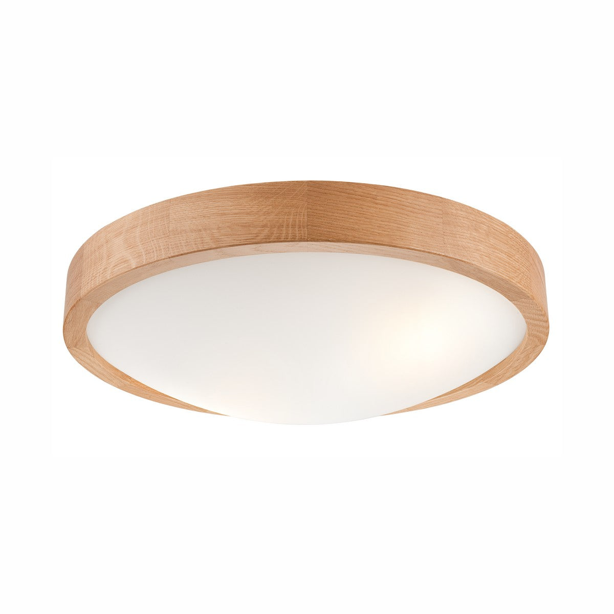 Lampada a Soffitto Anello, Marrone, Legno, 37x37x3 cm, EPIKASA