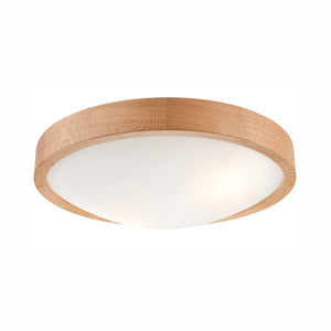 Lampada a Soffitto Anello, Marrone, Legno, 37x37x3 cm, EPIKASA