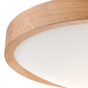 Lampada a Soffitto Anello, Marrone, Legno, 37x37x3 cm, EPIKASA