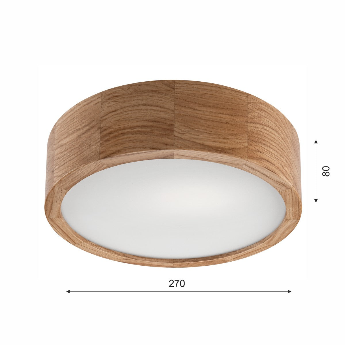 Lampada a Soffitto Eveline, Marrone, Legno, 27x27x8 cm, EPIKASA