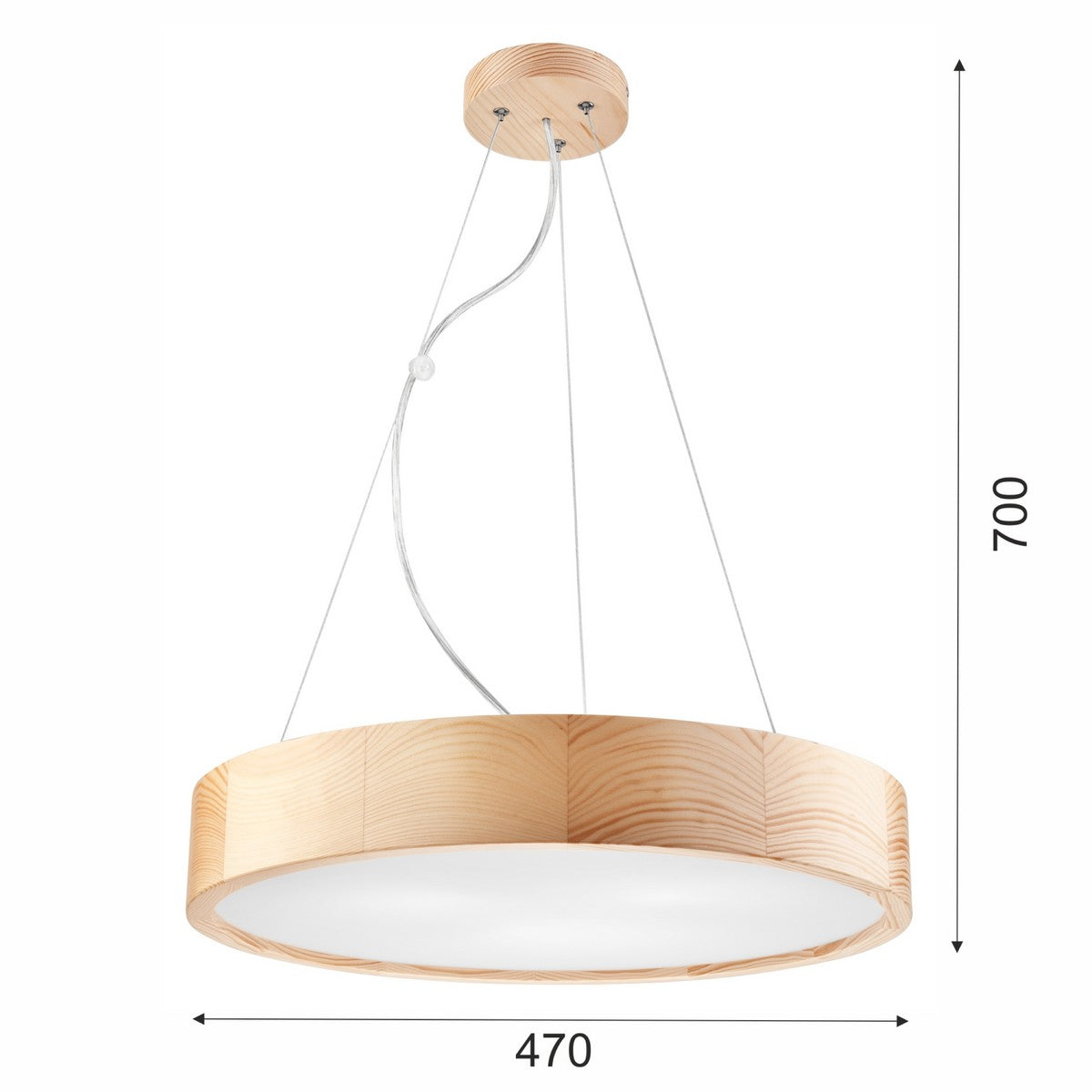 Lampada a Sospensione Eveline, Marrone, Legno, 47x47x8 cm, EPIKASA