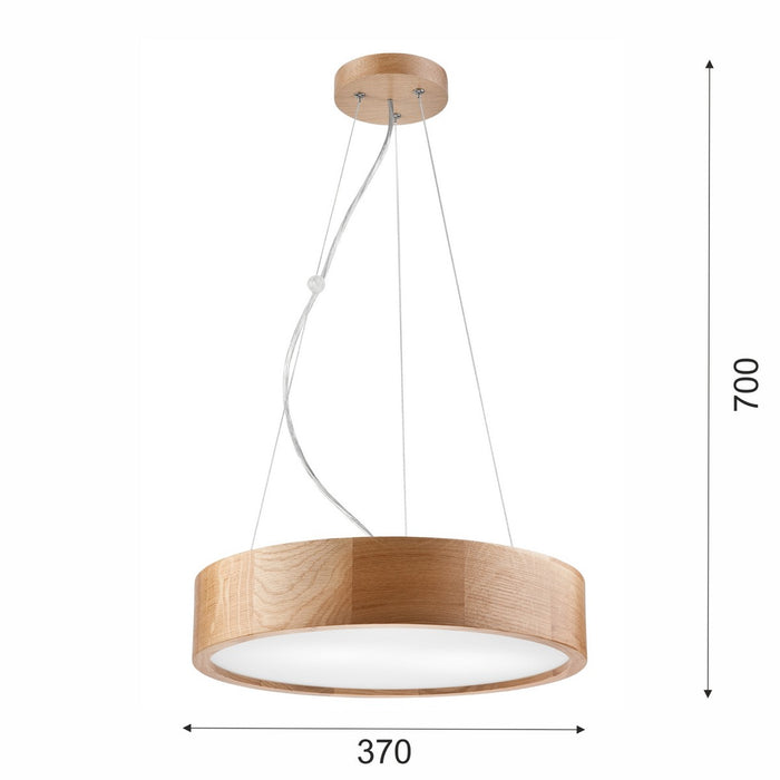 Lampada a Sospensione Eveline, Marrone, Legno, 47x47x8 cm, EPIKASA