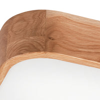 Lampada a Soffitto Gaspar, Marrone, Legno, 45x45x8 cm, EPIKASA