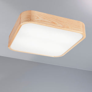 Lampada a Soffitto Gaspar, Marrone, Legno, 45x45x8 cm, EPIKASA