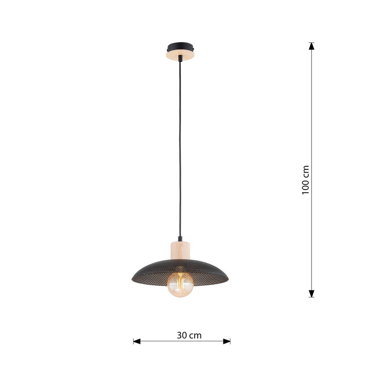 Lampada a Soffitto Gaspar, Marrone, Legno, 45x45x8 cm, EPIKASA