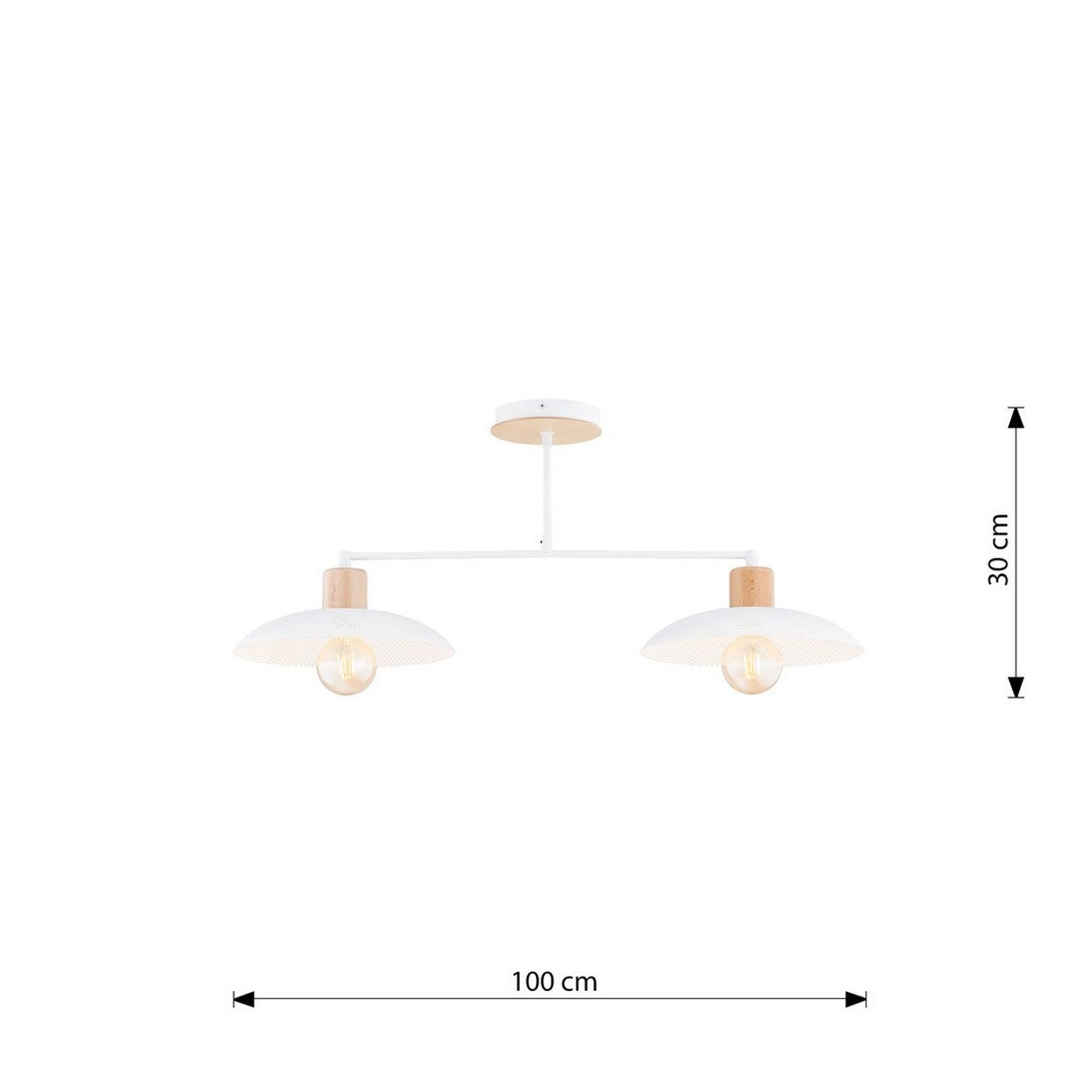 Lampada a Sospensione Marcy, Argento, Vetro, 30x30x70 cm, EPIKASA