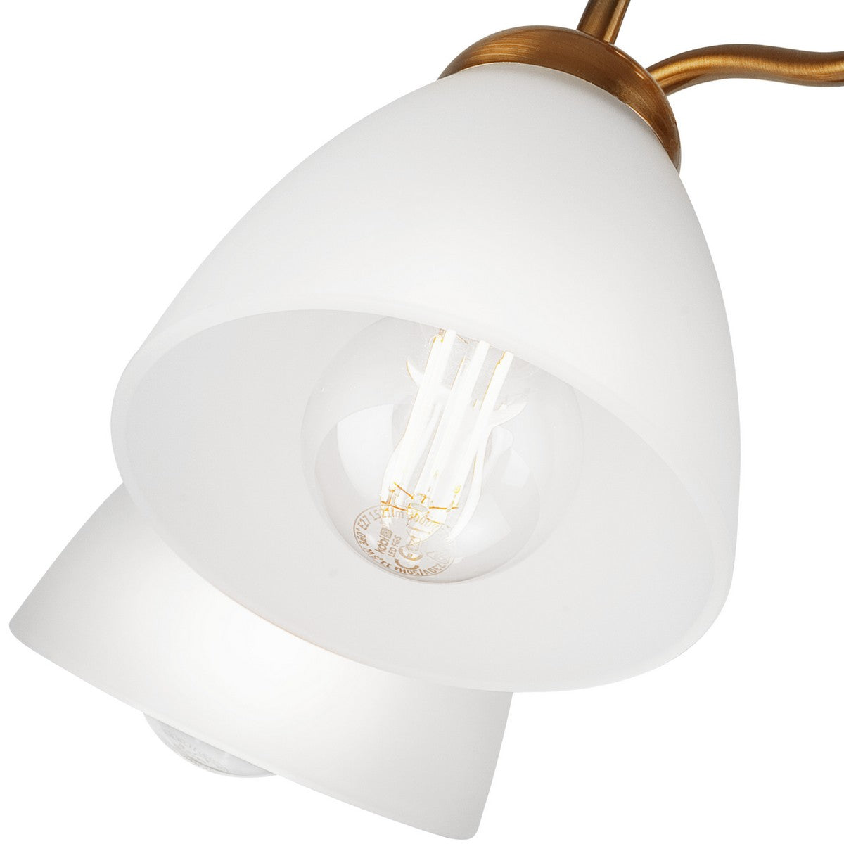 Lampada a Soffitto Miranda, Ottone, Acciaio, 50x50x31 cm, EPIKASA