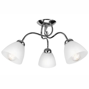 Lampada a Soffitto Miranda, Argento, Acciaio, 60x60x31 cm, EPIKASA