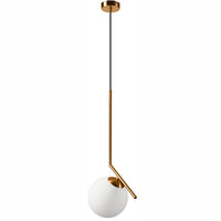 Lampada a Sospensione Amber, Ottone, Metallo, 30x30x130 cm, EPIKASA