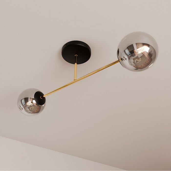 Lampada a Soffitto Magnum, Nero, Acciaio, 55x23x14 cm, EPIKASA