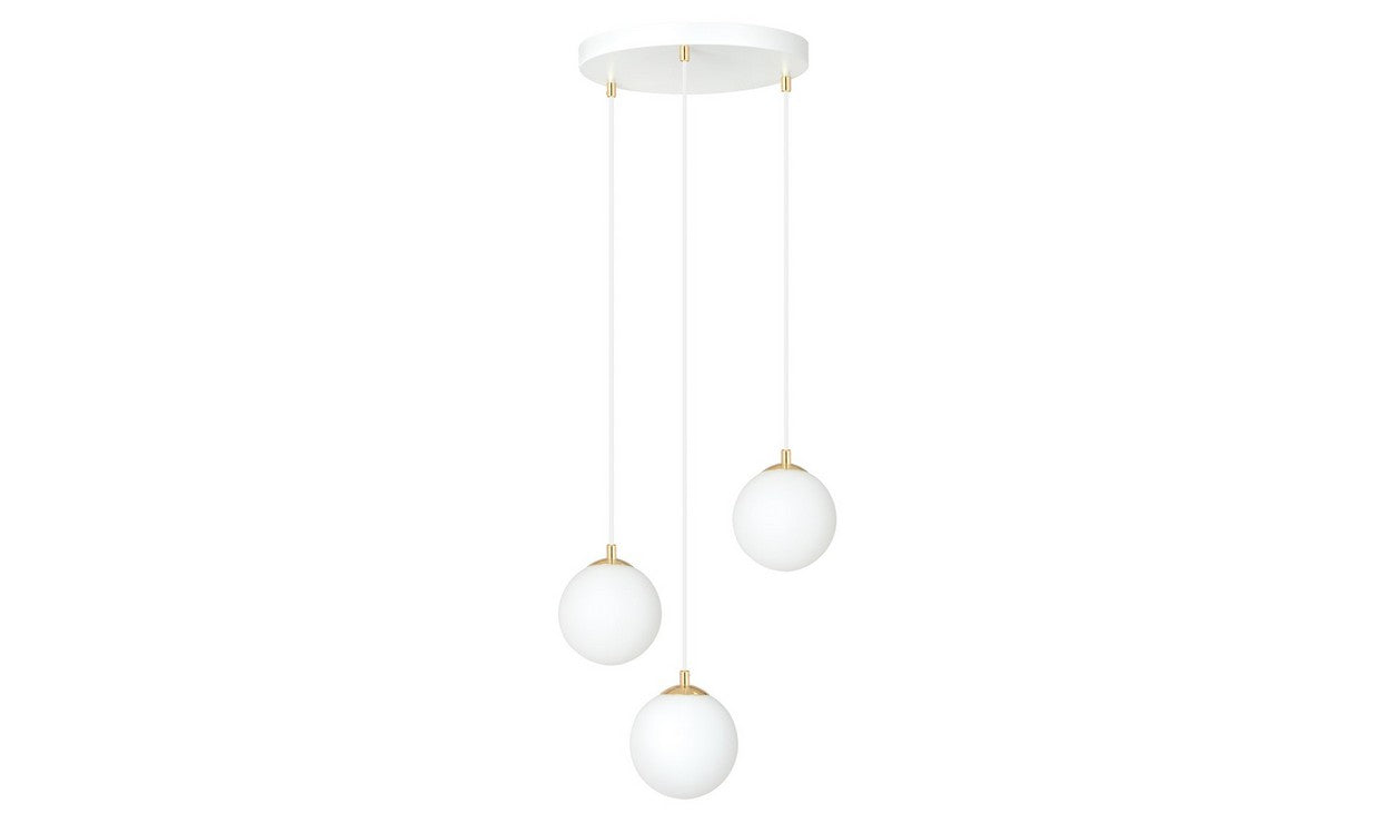 Lampada a Sospensione Royal, Bianco, Acciaio, 40x100x40 cm, EPIKASA